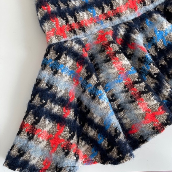 Milly Plaid Alpaca Blend Metallic Ruffle Mini Skirt size 6 - Picture 6 of 7